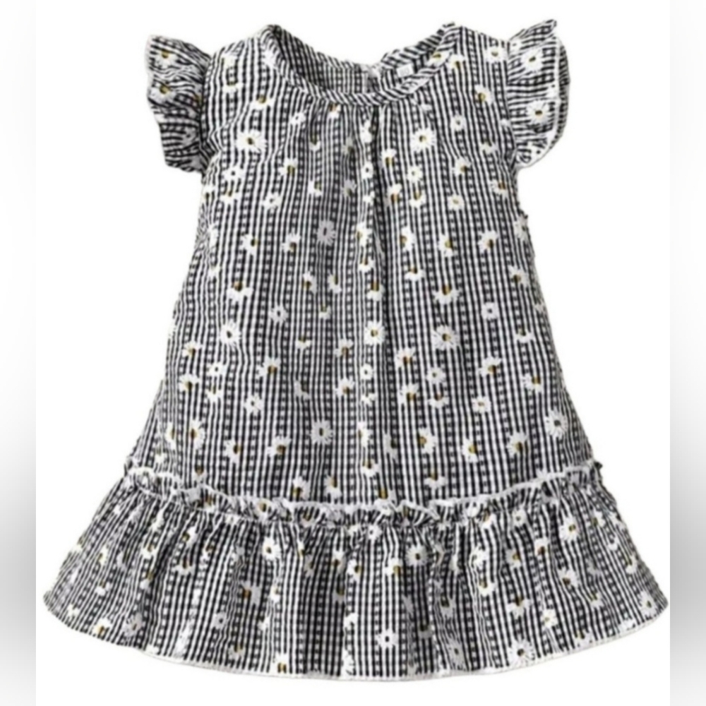 Baby Girls Gingham Daisy Dress